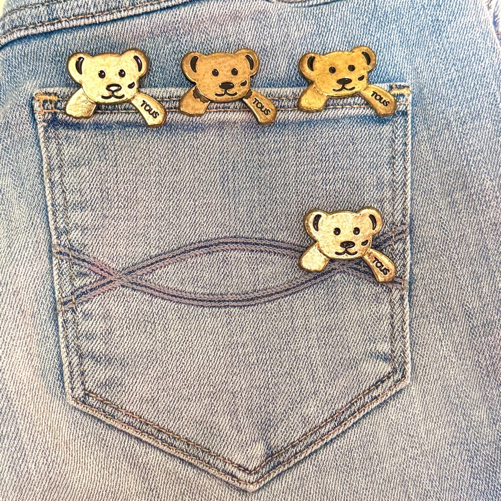 Vintage Bundle of FOUR “Tous” Gold Bear Brooch Pins!!!!!!!!!!!!!!!!!!!!!!!!!!!!!